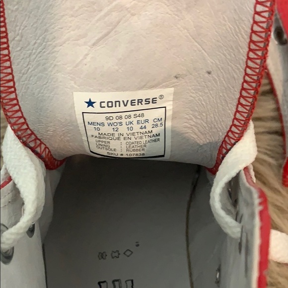 Red Converse Chuck Taylor All Star High Tops - Picture 7 of 7